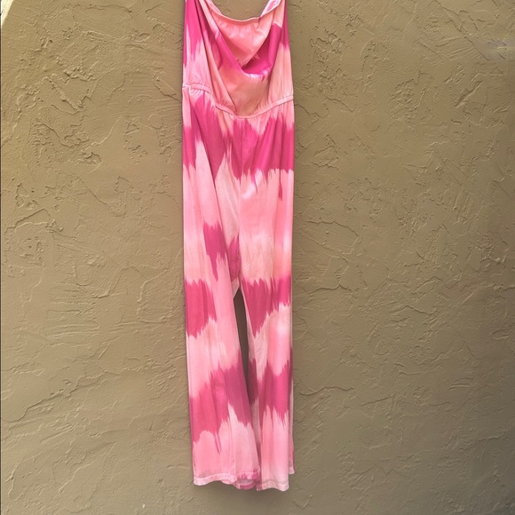 New York & Company Pants - New York & Co Pink Tie-Dye Mesh Strapless Jumpsuit + Matching Top Set | L/XL